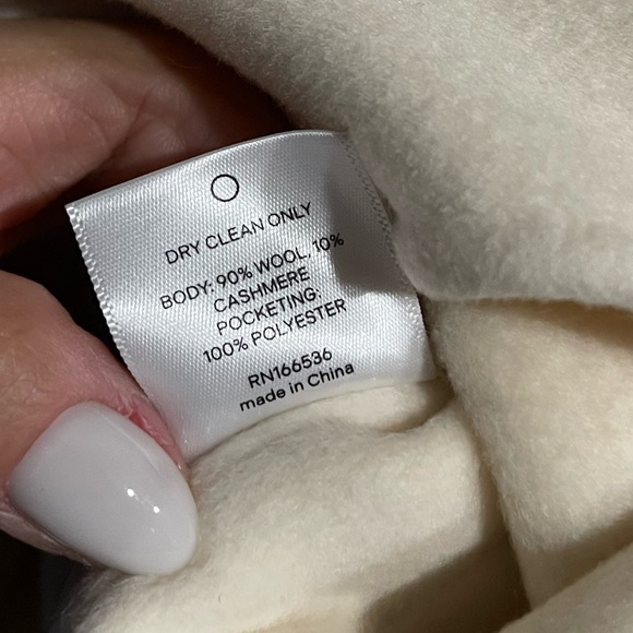 ROARI | NWT! EVELYN WOOL CASHMERE LONG COAT IN CREAM BONE SIZE: L/XL - Picture 7 of 8